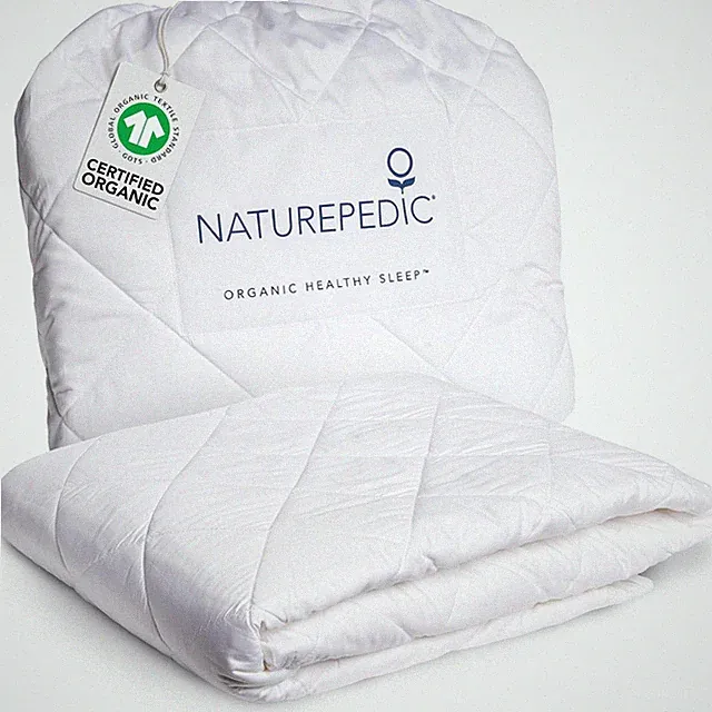 GOTS Certified Organic Cotton Queen Mattress Protector - Non-Toxic Pad