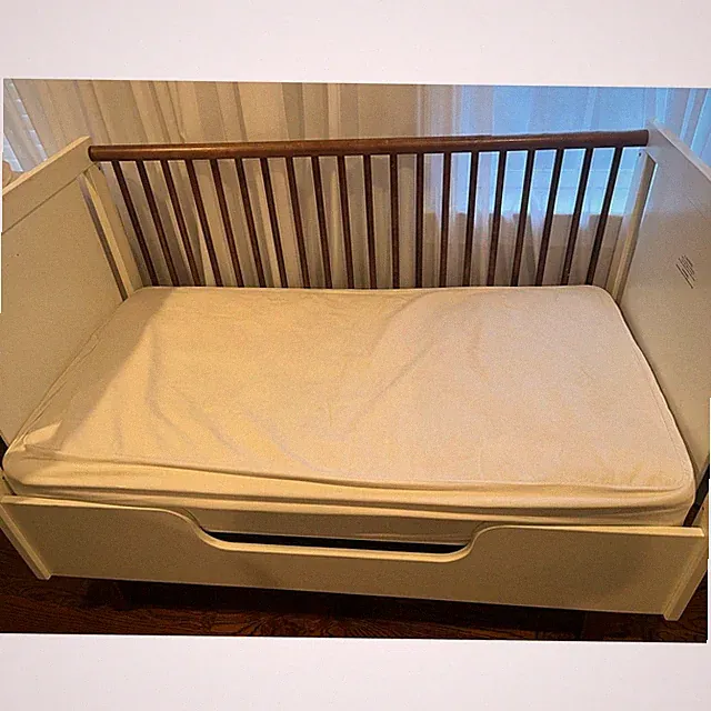 Naturepedic crib regular size fitted flannel pad organic cotton ivory